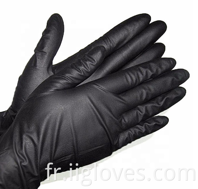 Box Synthétique Vente en vrac Tattoo Powder Free Flexible Black Vinyl Nitrile Blend Gants Gants Fabricant